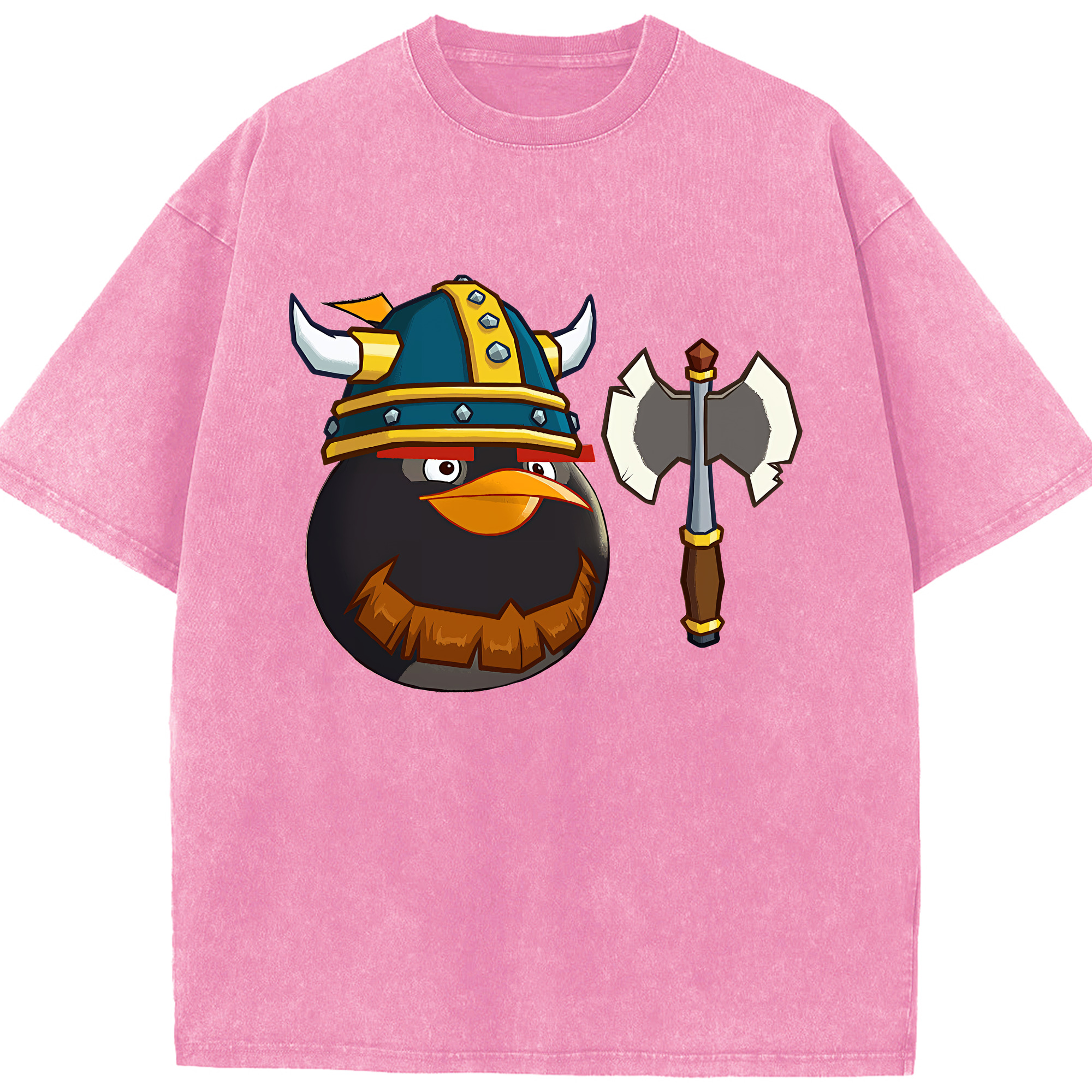 （画像用） Angry Birds アングリーバード 綿100% ヴィンテージ風 半袖Tシャツ（フロントプリント）